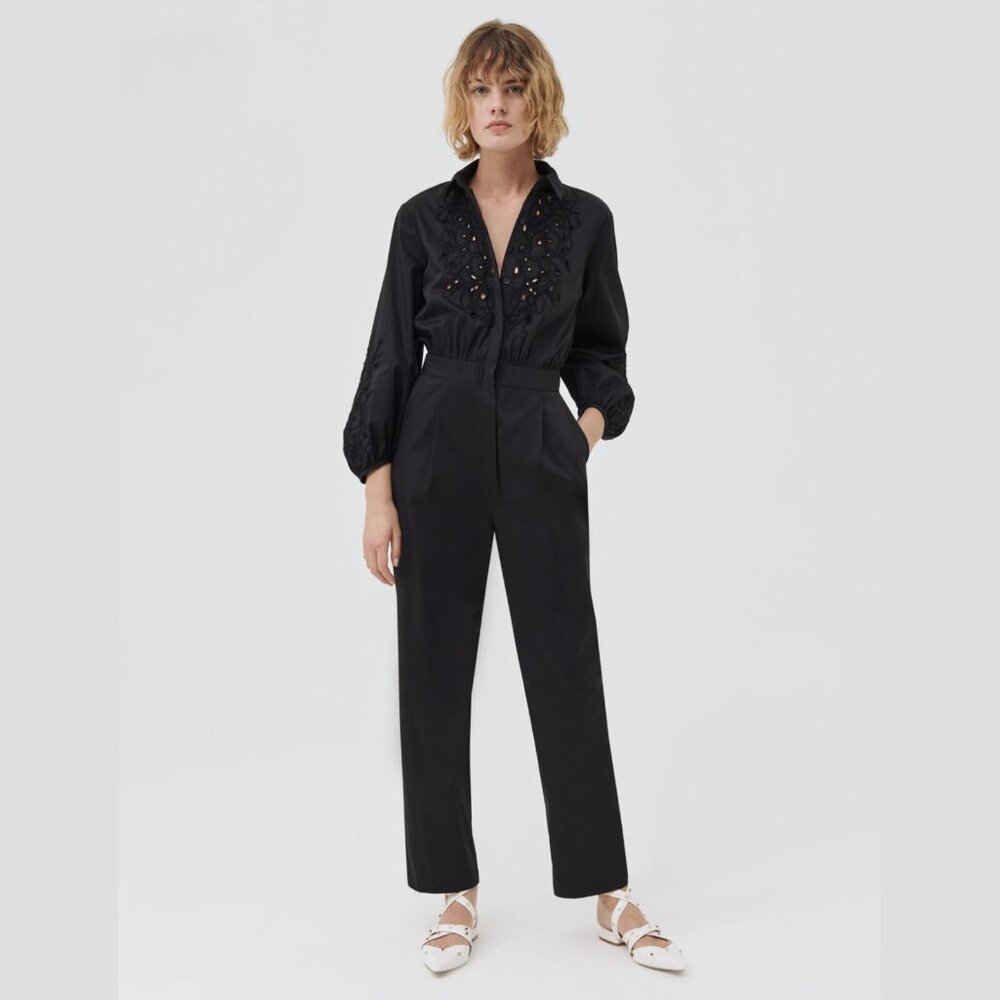 MARELLA by Max Mara Black Poplin Jumpsuit